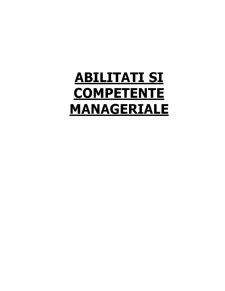 Abilități și competente manageriale - Pagina 1