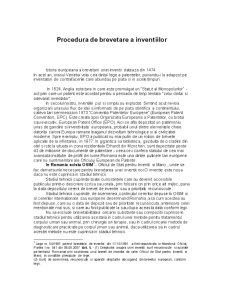 Procedura de brevetare a invențiilor - Pagina 1