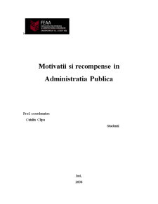 Motivații și recompense în administrația publică - Pagina 1