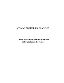Communiquer en Francais - Pagina 1