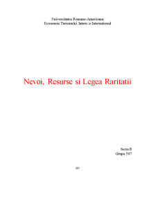 Nevoi, resurse și legea rarității - Pagina 1