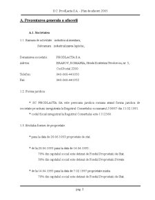 Plan de afaceri Prodlacta SA Brașov - Pagina 2