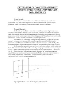 Determinare concentrației unei soluții optic active prin metoda polarimetrică - Pagina 1