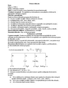 Plan de lecție - reacții chimice - Pagina 1