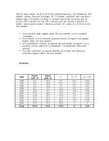 Analiză statistică a legăturii dintre exportul și importul României - Pagina 1