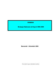 Strategia națională de export 2005-2009 - România - Pagina 1