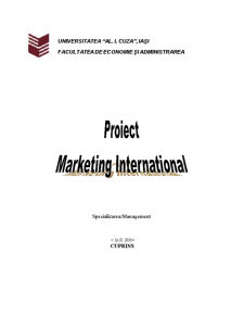 Marketing internațional - managementul firmei SC Pambac SA - Pagina 1
