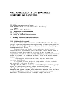 Organizarea și Funcționarea Sistemelor Bancare - Pagina 1