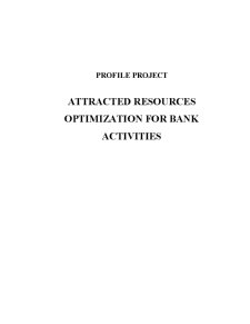 Attracted Resources Optimization for Bank Activities - Pagina 1