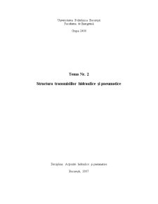 Structura Transmisiilor Hidraulice și Pneumatice - Pagina 1