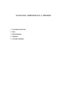 Patologia Chirurgicală a Tiroidei - Pagina 1