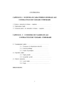 Condițiile de validitate ale contractului de vânzare cumpărare - Pagina 1