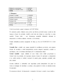 Analiza costurilor la întreprinderea SC Dorobanțul SA - Pagina 5