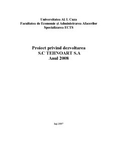 Dezvoltarea SC Tehnoart SA - Pagina 1