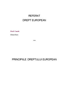 Principiile Dreptului European - Pagina 1