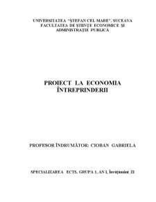 Proiect Economia Intreprinerii SC Fun Factory Srl - Pagina 1