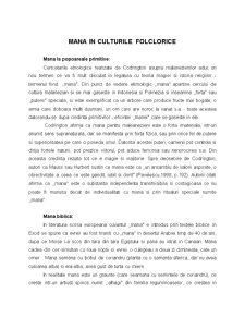 Mana în folclorul românesc - Pagina 1