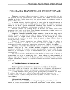 Finanțarea tranzacțiilor internaționale - Pagina 1