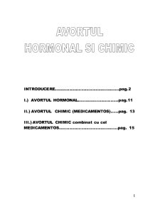 Avortul Hormonal și Chimic - Pagina 1