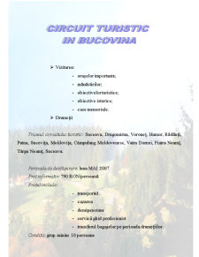 Circuit Turistic în Bucovina - Pagina 1