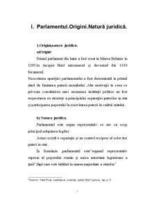 Parlamentul origini. natură juridică - Pagina 1