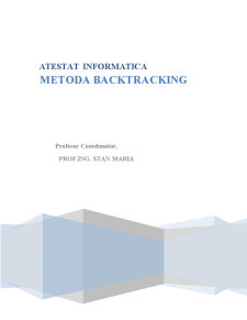 Metoda backtracking - Pagina 1