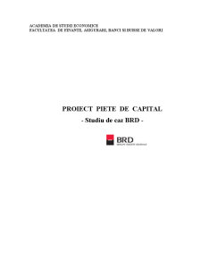 Piețe de capital - studiu BRD - Pagina 1