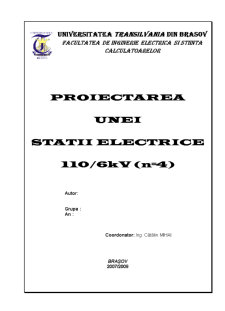 Proiectarea unei Statii Electrice 110-6kV - Pagina 1