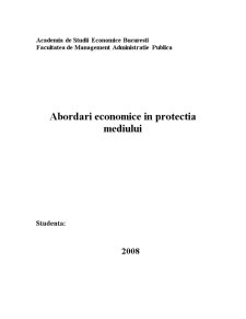 Abordări economice în protecția mediului - Pagina 1