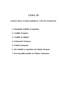 Instituțiile și Organismele Uniunii Europene - Pagina 1