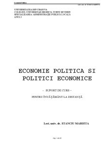 Economie politică - Pagina 1