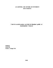 Caiet de sarcini pentru serviciul de iluminat public al municipiului Călărași - Pagina 1