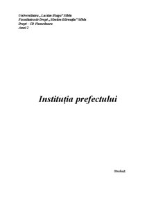 Instituția prefectului - Pagina 1