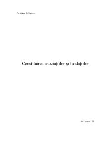 Constituirea Asociațiilor și Fundațiilor - Pagina 1