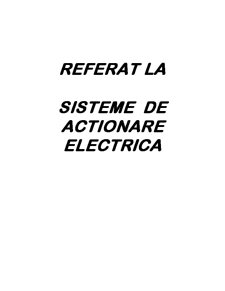 Sisteme de acționare electrică - Pagina 1