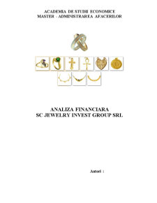 Analiza financiară la SC Jewelry Invest Group SRL - Pagina 1