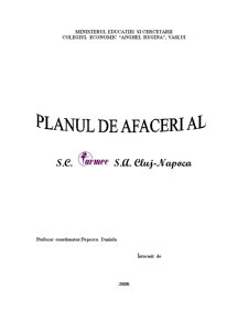 Plan de Afaceri - SC Farmec SA Cluj - Napoca - Pagina 1