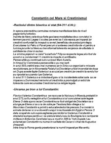 Constantin cel Mare și creștinismul - Pagina 1