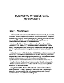 Diagnostic Intercultural Mc Donalds - Pagina 1