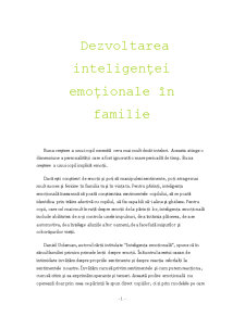 Dezvoltarea Inteligenței Emoționale în Familie - Pagina 1