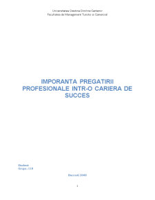 Importanța pregătirii profesionale într-o carieră de succes - Pagina 1