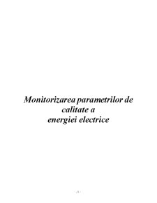 Monitorizarea Parametrilor de Calitate a Energiei Electrice - Pagina 1