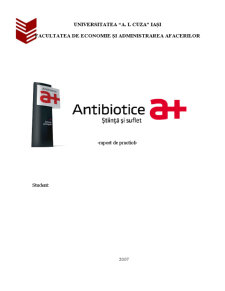 Raport de practică Antibiotice Iași - Pagina 1