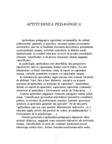 Aptitudinea pedagogică - Pagina 1