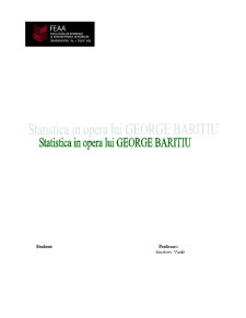 Statistica în opera lui George Barițiu - Pagina 1