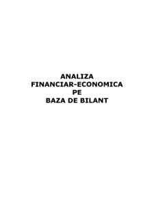 Analiza financiar-economica pe bază bilanțului - Pagina 1