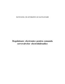 Regulatoare electronice pentru comanda servovalvelor electrohidraulice - Pagina 1