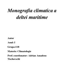 Monografia climatică a orașului Sulina - Pagina 1