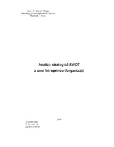 Analiza Strategică SWOT - Pagina 1