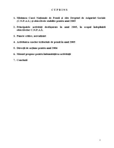 Raport Activitate CNPAS pentru Anul 2005 - Pagina 2
